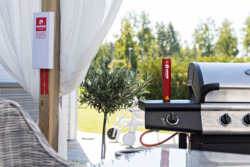 MAUS fire protection at an outdoor barbecue