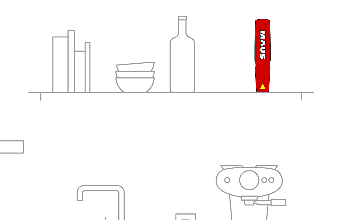 MAUS Xtin Klein fire extinguisher illustration